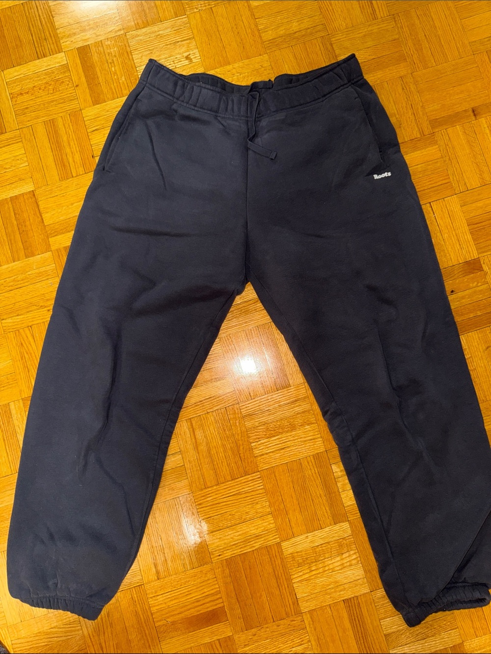 Roots Men's Black Sweatpant Joggers with Logo